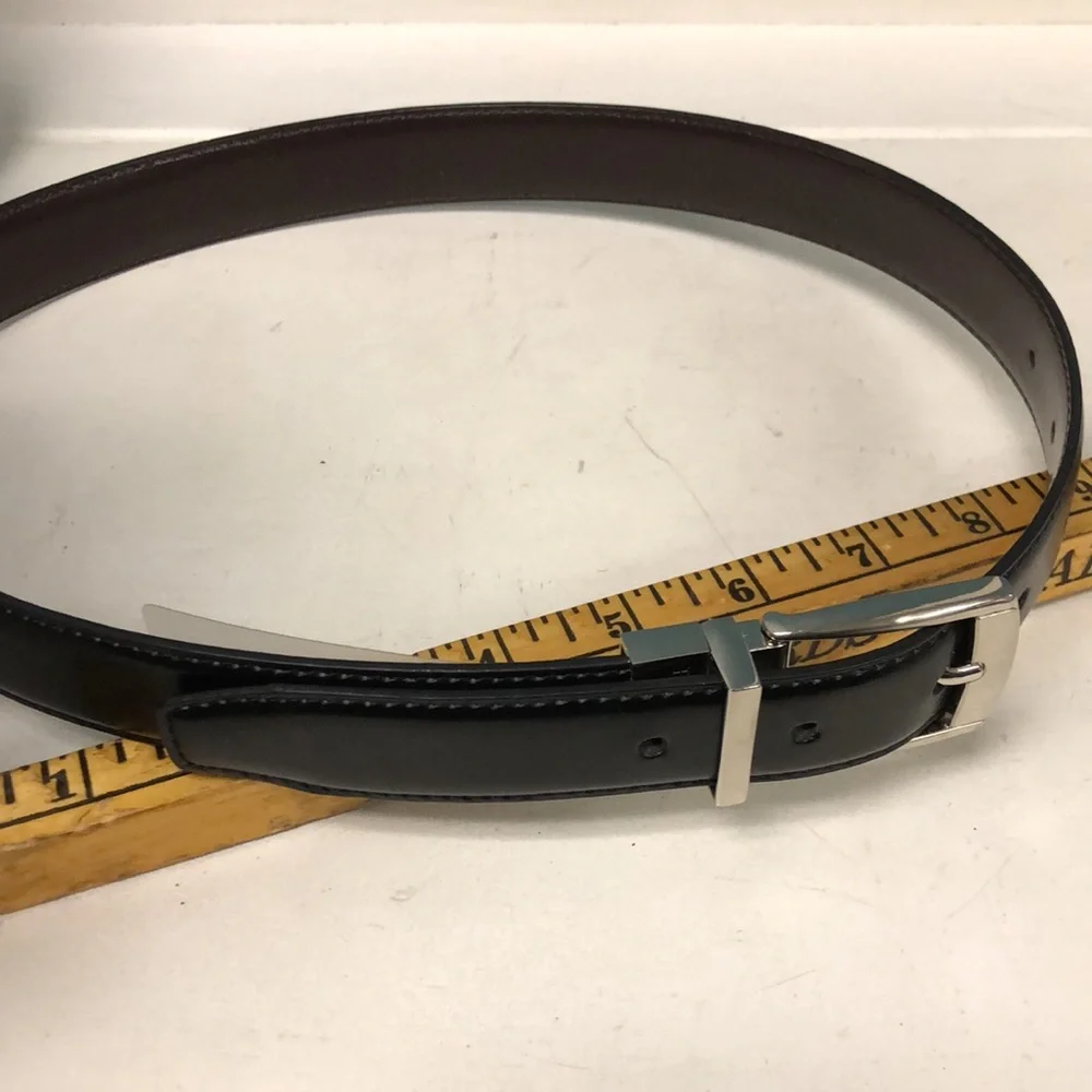 Beverly Hills Polo Club‎ size M reversible leather belt black - brown 32”